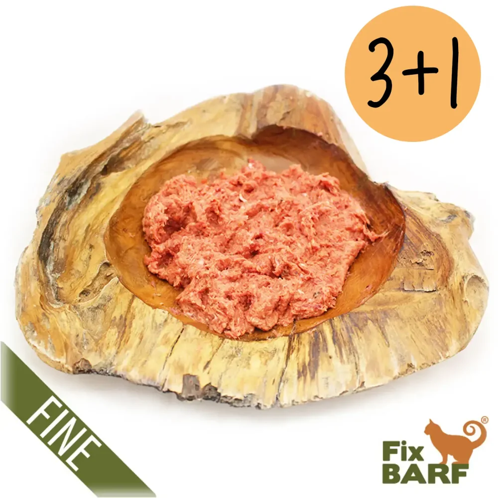 Prendi 4 e paga 3 Tacchino & Merluzzo Rosso (tritato) Menù Completo - Fix-BARF®